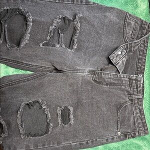 PrettyLittleThing Dark Gray Denim Jeans